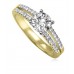 0.85ct Si2/f Round Diamond Shoulder Set Ring