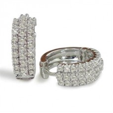 0.84ct Vvs/fg Round Diamond Hoop Earrings