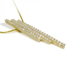 0.93ct I1/g Round Diamond Cluster Pendant