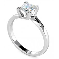 0.65ct Vs2/h Princess Diamond Solitaire Ring