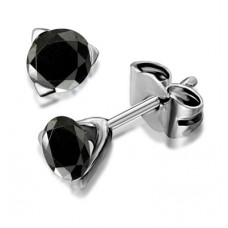 0.15ct Round Black Diamond Stud Earrings