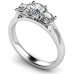 1.03ct Si/fg Round Diamond Trilogy Ring