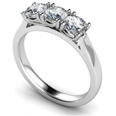1.00ct Si1/f Round Diamond Trilogy Ring 1.00ct Si1/f Round Diamond Trilogy Ring
