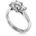 1.05ct Si/fg Round Diamond Trilogy Ring