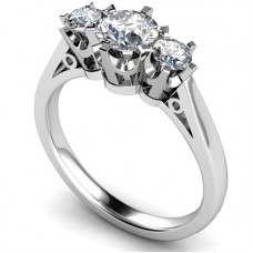 1.00ct Si/fg Round Diamond Trilogy Ring 1.00ct Si/fg Round Diamond Trilogy Ring