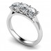 0.72ct Si/fg Round Diamond Trilogy Ring