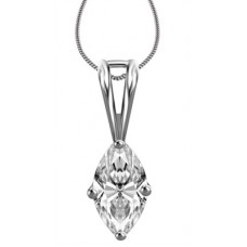 0.24ct Fg/vs Marquise Diamond Solitaire Pendant