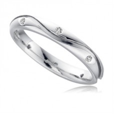 0.08ct G/vs Shaped Wedding Ring