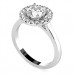 0.70ct Si1/f Round Diamond Halo Ring