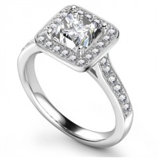0.85ct Vs/ef Princess Diamond Ring