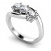 0.86ct Si2/f Round Diamond Trilogy Ring