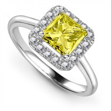 0.73ct Si2/intense Yellow Diamond Cluster Ring 0.73ct Si2/intense Yellow Diamond Cluster Ring