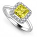 0.73ct Si2/intense Yellow Diamond Cluster Ring 0.73ct Si2/intense Yellow Diamond Cluster Ring