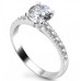 1.00ct  Si2/f Round Diamond Shoulder Set Ring