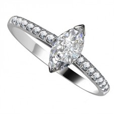 Certified 1.40ct Vs/fg Marquise Diamond Ring
