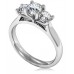 0.63ct Si/f Round Diamond Trilogy Ring