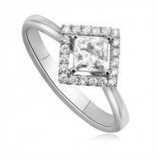 0.75ct Vs/ef Princess Diamond Ring
