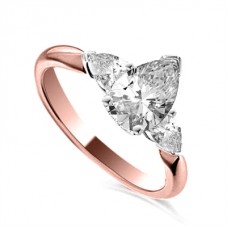 1.20ct Si2/e Pear Diamond Trilogy Ring