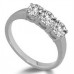 1.17ct Si1-si2/fg Round Diamond Trilogy Ring