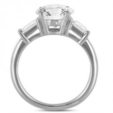 0.75ct Si1/f Round Diamond Trilogy Ring