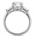 0.75ct Si1/f Round Diamond Trilogy Ring