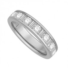 0.77ct Vs/ef Round Diamond Half Eternity Ring