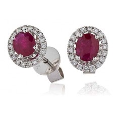 0.90ct Vs/fg Oval Gemstone Earrings