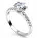 0.95ct I1/e Round Diamond Shoulder Set Ring