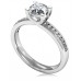 0.70ct Vs2/f Princess Diamond Shoulder Set Ring