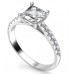0.75ct Vs1/f Princess Diamond Shoulder Set Ring