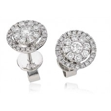 0.55ct Vs/ef Round Diamond Halo Earrings 0.55ct Vs/ef Round Diamond Halo Earrings