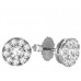 1.00ct Vvs/ef Round Diamond Halo Earrings
