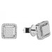 0.76ct Vs/ef Round Diamond Cluster Earrings