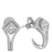 0.50ct Vs/fg Round Diamond Halo Earrings