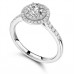 0.85ct Vvs1/f Round Diamond Halo Ring