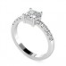 1.00ct Vs2/f Princess Diamond Shoulder Set Ring