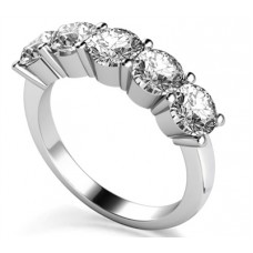 3.00ct Vs1/f Round Diamond Half Eternity Ring
