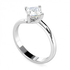 0.40ct Vvs2/e Princess Diamond Solitaire Ring