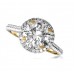0.65ct Vs2/f Round Diamond Halo Ring