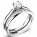 0.80ct Si2/h Round Diamond Bridal Set