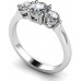 1.30ct Si2/f Round Diamond Trilogy Ring