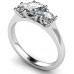 0.70ct Vs2/g Round Diamond Trilogy Ring