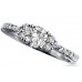 0.85ct Si1/f Round Diamond Designer Ring