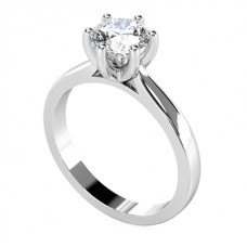 1.01ct Vs2/h Round Diamond Solitaire Ring