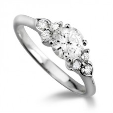 1.00ct Si2/e Round Diamond Designer Ring
