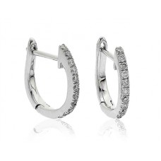 0.15ct Vs/ef Hoop And Drop Earrings