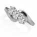 0.56ct Si1/g Round Diamond Trilogy Ring