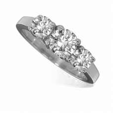 0.43ct I1/g Round Diamond Trilogy Ring