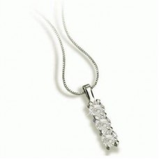 0.46ct I1/fg Round Diamond Trilogy Pendant