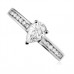 1.30ct Vs2/g Pear Diamond Shoulder Set Ring
